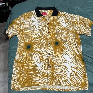Supreme peacock button up shirt